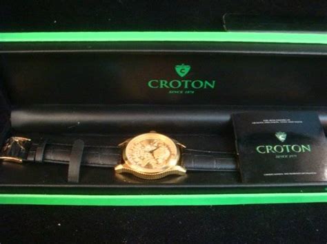 Men's CROTON  Gold Coin Replica Wrist Watch: